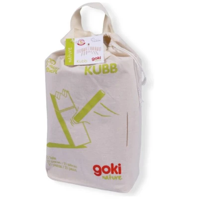 Gollnest&Kiesel Wikingerspiel Kubb, im Baumwollbeutel