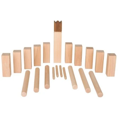 Gollnest&Kiesel Wikingerspiel Kubb, im Baumwollbeutel