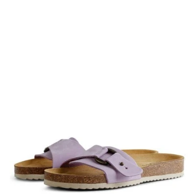 Grand Step Shoes Damen Pantolette Inka pflanzlich gegerbtes Leder