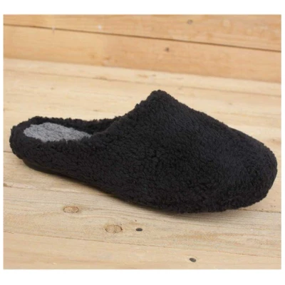Grand Step Shoes Vegane Hausschuhe Furry Winter schwarz