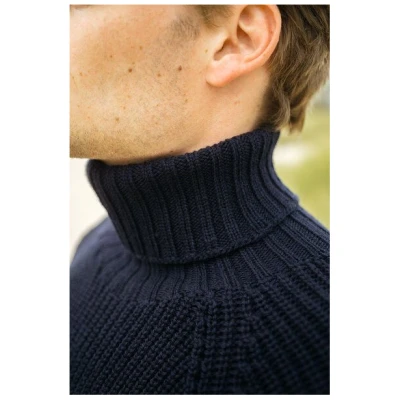 Grobstrick Rollkragenpullover Nordkap (Herren) aus 100% Merinowolle (RWS) von SALZWASSER