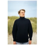 Grobstrick Rollkragenpullover Nordkap (Herren) aus 100% Merinowolle (RWS) von SALZWASSER
