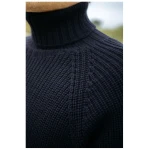 Grobstrick Rollkragenpullover Nordkap (Herren) aus 100% Merinowolle (RWS) von SALZWASSER