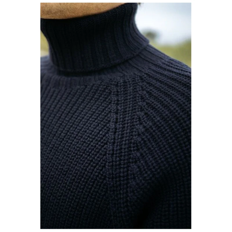Grobstrick Rollkragenpullover Nordkap (Herren) aus 100% Merinowolle (RWS) von SALZWASSER