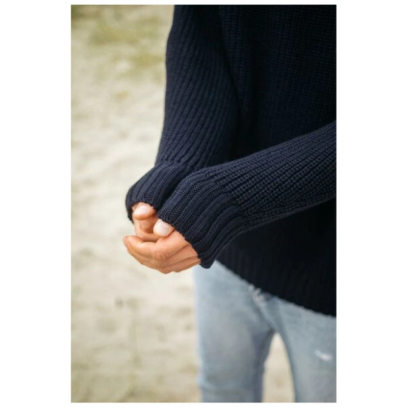 Grobstrick Rollkragenpullover Nordkap (Herren) aus 100% Merinowolle (RWS) von SALZWASSER