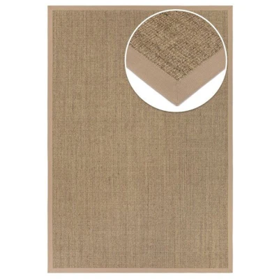 Grundstoff Sisal Teppich Purstoff haselbraun mit Vliesrücken