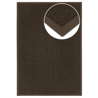 Grundstoff Sisal Teppich Purstoff kastanie mit Vliesrücken