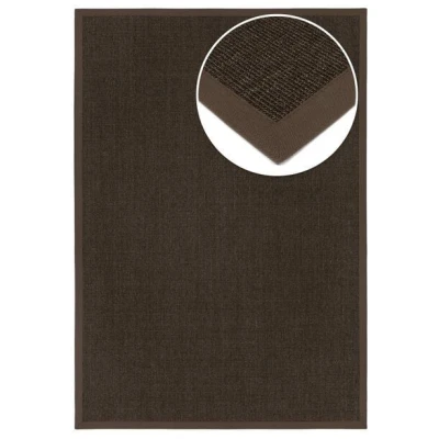 Grundstoff Sisal Teppich Purstoff kastanie mit Vliesrücken
