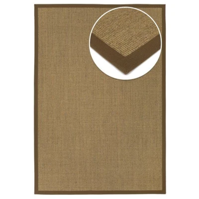 Grundstoff Sisal Teppich Purstoff pecanbraun mit Vliesrücken