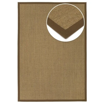 Grundstoff Sisal Teppich Purstoff pecanbraun mit Vliesrücken