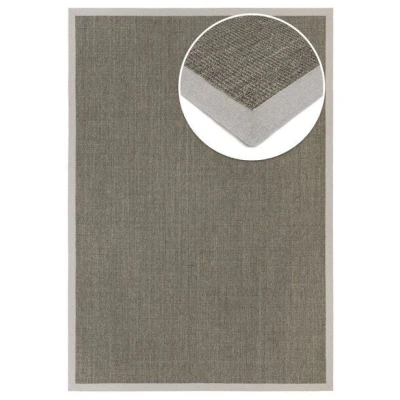 Grundstoff Sisal Teppich Purstoff taguagrau mit Vliesrücken