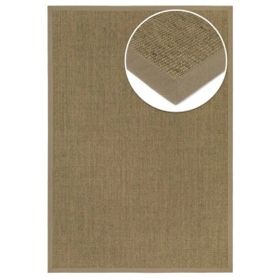 Grundstoff Sisal Teppich Purstoff walnussbraun mit Vliesrücken