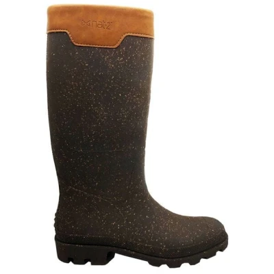 Gummistiefel "nat-2 Prime Bully vegan" in braun und Kork