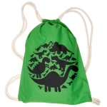 HANDGEDRUCKT Schul-Turnbeutel "Dinos"