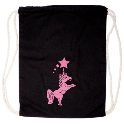 HANDGEDRUCKT Schul-Turnbeutel "Einhorn"