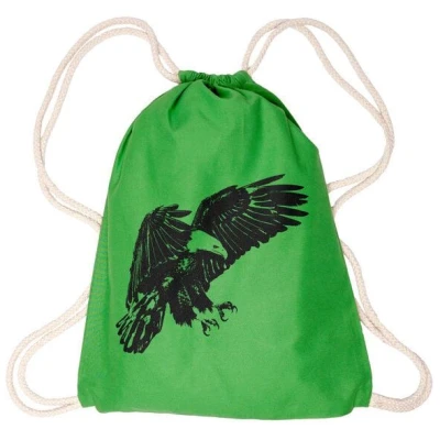 HANDGEDRUCKT Schul-Turnbeutel aus "Weißkopfseeadler"