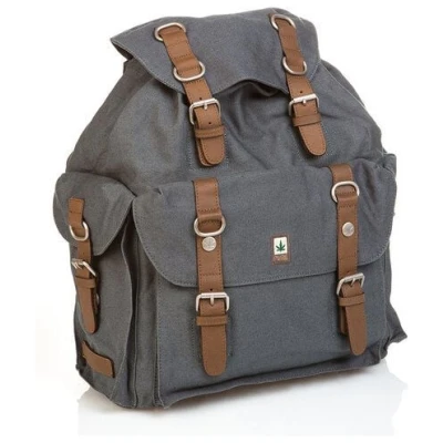 HF-0016 Großer Hanf-Rucksack mit 3 Außenfächern von PURE Concept