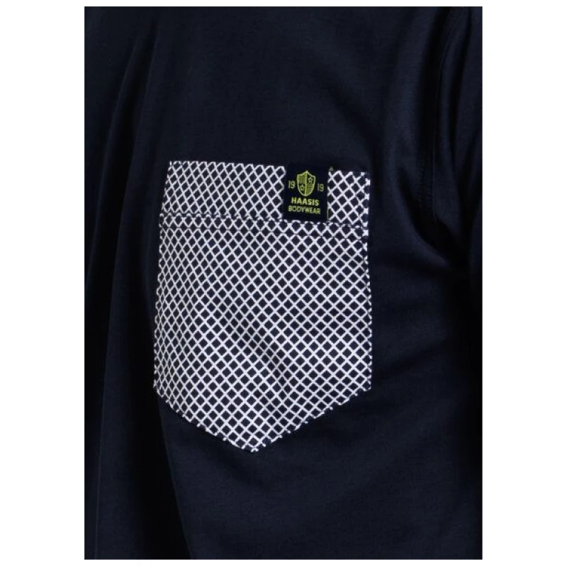 Haasis Bodywear Herren Pyjama lang Alloverprint, Bio Baumwolle, GOTS zertifiziert