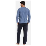 Haasis Bodywear Herren Pyjama lang mit Seitentaschen, Single Jersey