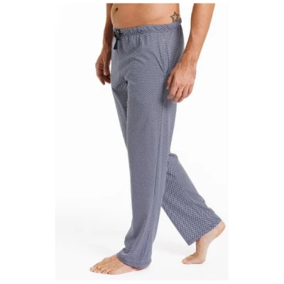 Haasis Bodywear Herren Pyjamahose lang Alloverprint mit Seitentaschen, Bio Baumwolle, GOTS zertifiziert