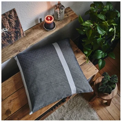 HängemattenGlück Kissenbezug aus reiner Bio Baumwolle 60x60cm Grautöne