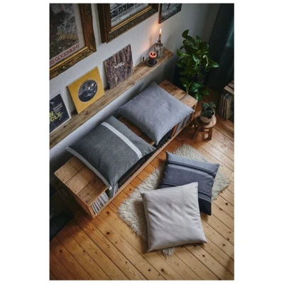 HängemattenGlück Kissenbezug aus reiner Bio Baumwolle 60x60cm Grautöne