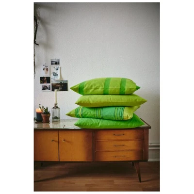 HängemattenGlück Kissenbezug aus reiner Bio Baumwolle 60x60cm Grüntöne