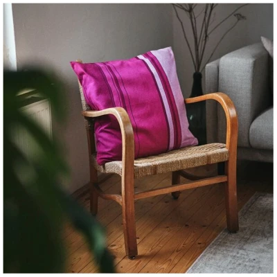 HängemattenGlück Kissenbezug aus reiner Bio Baumwolle 60x60cm Lilatöne