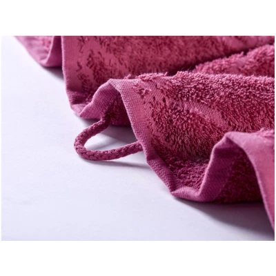 Handtuch Bio-Baumwolle Frottee Blume fliederbeere Maße 70 x 140 cm