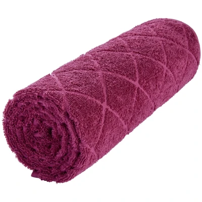 Handtuch Bio-Baumwolle Frottee Raute fliederbeere Maße 70 x 140 cm