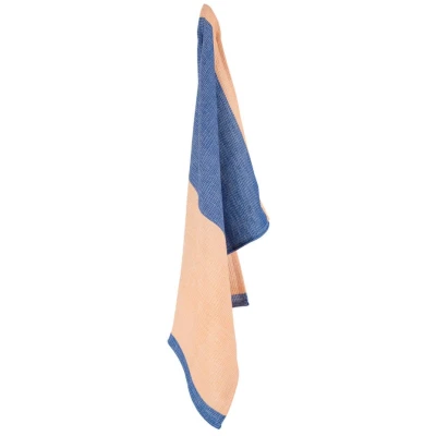 Handtuch Bio Baumwolle, blau / rosa