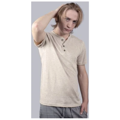 Hanfwelten T-Shirt mit Steinnussknöpfen pure Hanfjersey