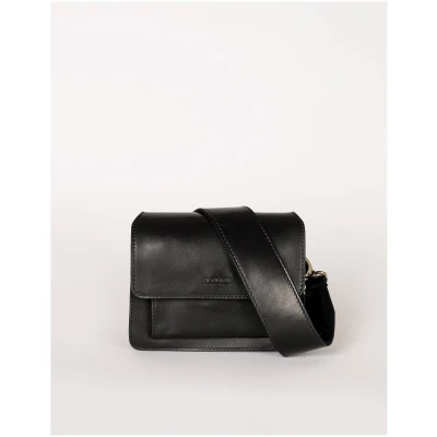 Harper Mini - Black Classic Leather - Accordion Style Midi Handbag