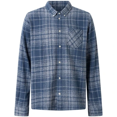 Hemd Flannel Checkered Blau