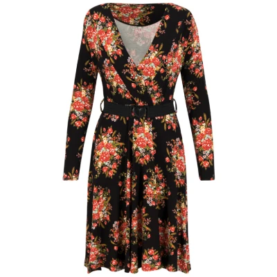 Herbstkleid ma chère robe enroulée