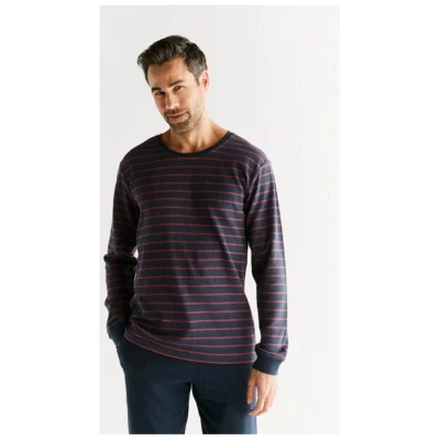 Herren Langarmshirt 100% Bio-Baumwolle Waffelstrick Pyjama 2208" Leela Cotton"