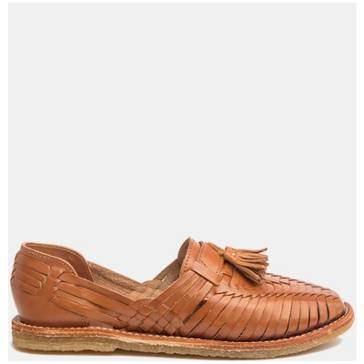 Huarache Tassel Loafers Women - Natural Cognac
