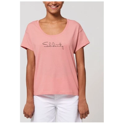 Human Family Oversize Damen Rundhals T-Shirt - Spread "Solidarity"