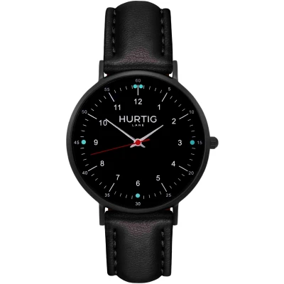 Hurtig Lane Damen vegan Moderna Uhr Ganz Schwarz & Schwarz