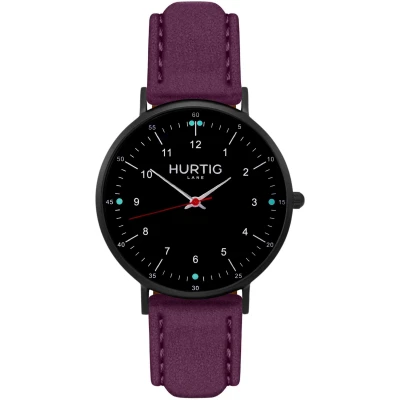 Hurtig Lane Herren vegan Uhr Moderno Black & Berry