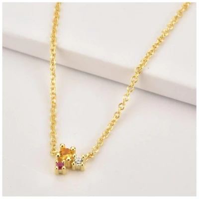 Hurtig Lane Rainbow Gold Necklace Rosa - Kette