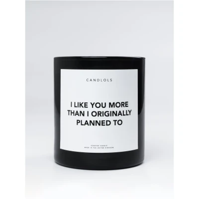 I Like You More Than I Originally Planned To - Quote Candle