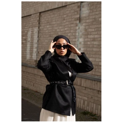ÏMAIMA Elmas Blazer aus Biobaumwolle mit Samt Details