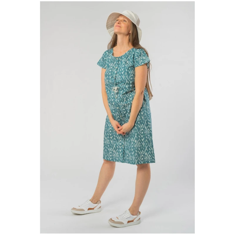 Ikatty Linen Kleid aus Leinen & Bio Baumwolle, Leinen & Hanf