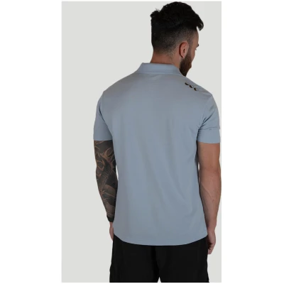 Iron Roots Herren vegan Polo-T-Shirt Arctic Blue