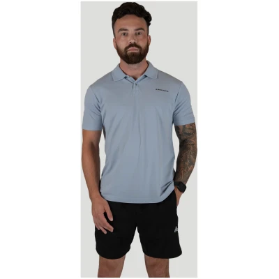 Iron Roots Herren vegan Polo-T-Shirt Arctic Blue