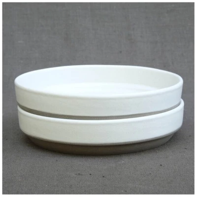 Izanami Tableware Handgemachter Pasta Teller 4er Set (⌀ 18,5 cm) aus Steinzeug - Lietzensee