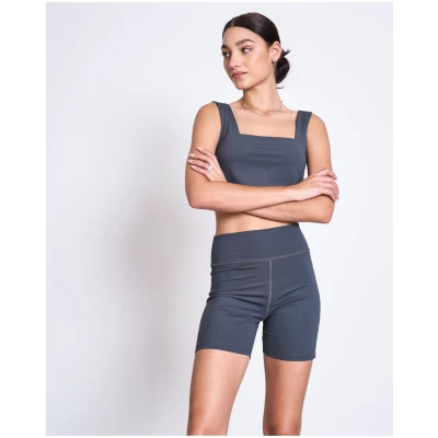 JAN 'N JUNE Damen vegan Active Biker Shorts Crail Uni Grau