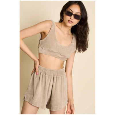 JAN 'N JUNE Damen vegan Bralette Solida Mandel