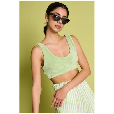 JAN 'N JUNE Damen vegan Bralette Solida Matcha Grün